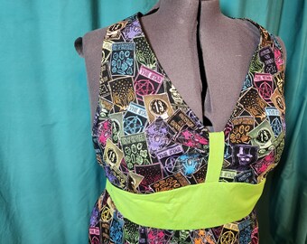 Neon Tarot 100% Cotton Retro Halter Kitchen Apron