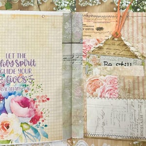 Prayer, faith coffee dyed writing journal or naked junk journal, eco friendly image 11