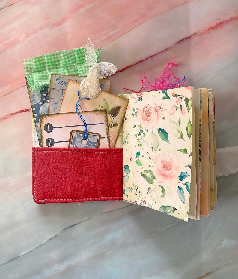 Handmade mini junk journal inspirational junk journal with Etsy