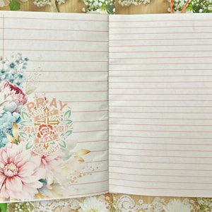 Prayer, faith coffee dyed writing journal or naked junk journal, eco friendly image 4