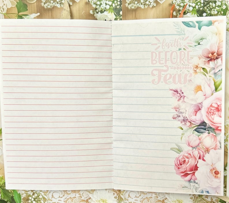 Prayer, faith coffee dyed writing journal or naked junk journal, eco friendly image 6