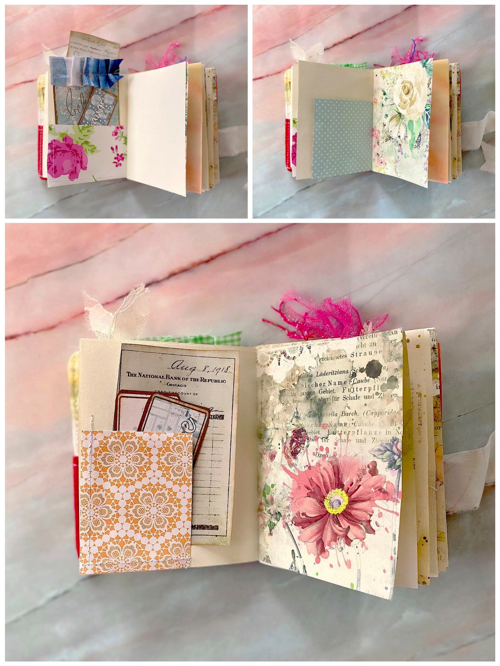 Handmade mini junk journal inspirational junk journal with Etsy