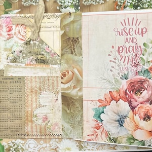Prayer, faith coffee dyed writing journal or naked junk journal, eco friendly image 3