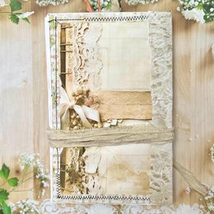 Prayer, faith coffee dyed writing journal or naked junk journal, eco friendly image 12