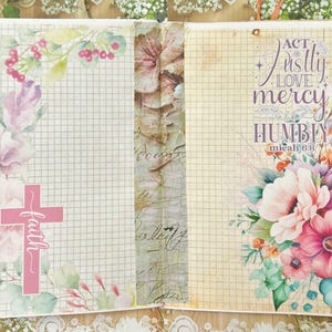 Prayer, faith coffee dyed writing journal or naked junk journal, eco friendly image 7