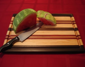 Highlight Series Large Cutting Board - Walnut, Maple & Padauk
