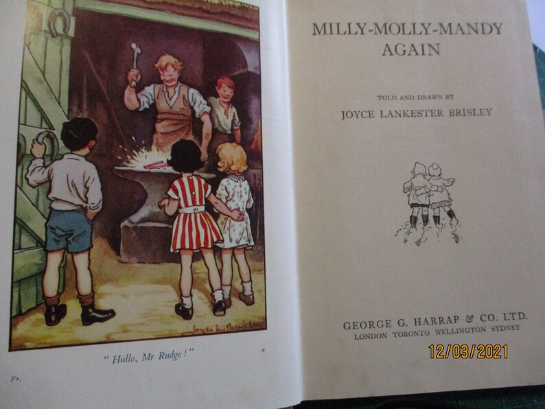 Joyce Lankester Milly Molly Mandy Again 1960 HCDJ vintage book image 7