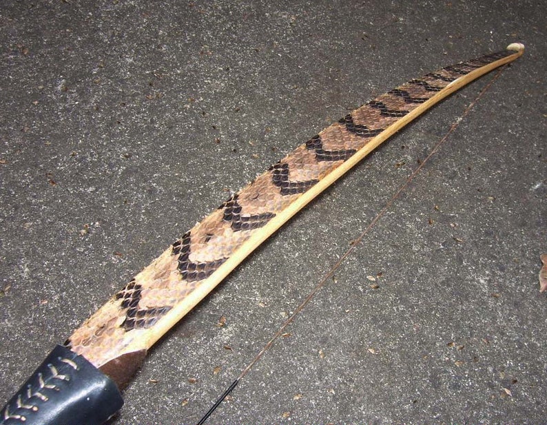 Snakeskin Backed Longbow Longbow Backed with Rattlesnake Etsy