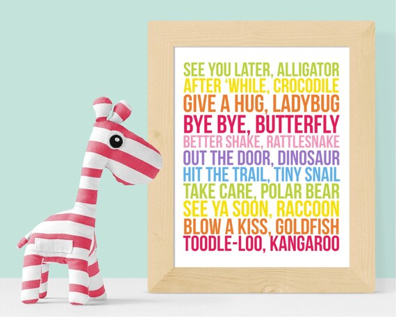 See You Later Alligator After While Crocodile 8x10 16x Etsy See You Later Alligator After While Crocodile 8x10 16x Etsy