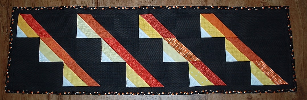 Halloween Candy Corn Quilted Table Runner - Etsy