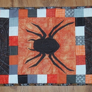 Halloween Spider and Web Quilted Table Runner