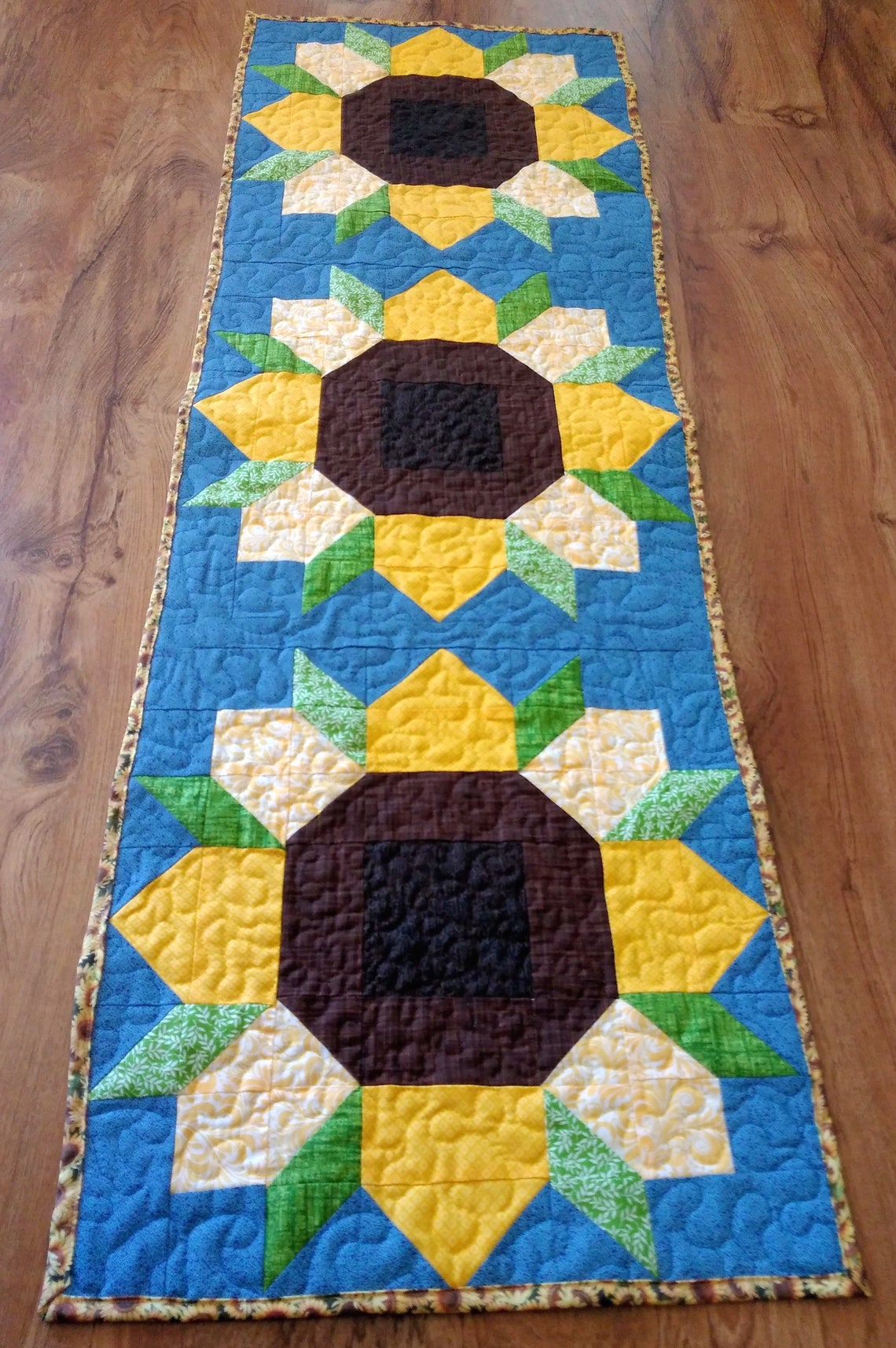 Sunflower Quilted Table Runner Etsy