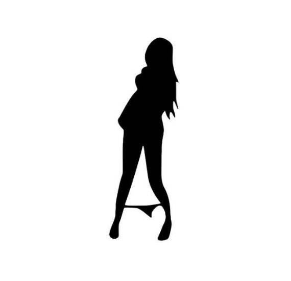 Sexy Girl Panty Dropper Silhouette Decal Choose Size and Etsy