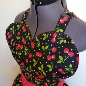 Cherry Kitchen Apron Rockabilly Sexy Apron image 6