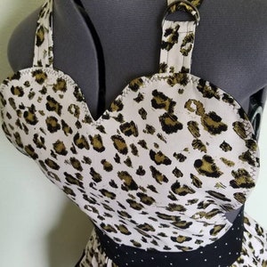 Pink Leopard Print Baking Apron Animal Print Apron With Pockets Pinup Apron Gift for Women image 6