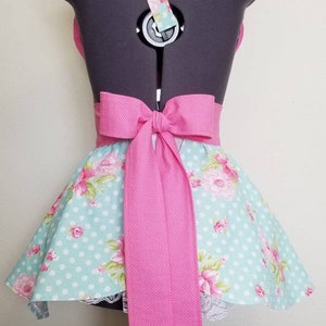 Shabby Chic Pin Up Apron Cottagecore Aprons For Women Cute Aprons With Pockets image 9