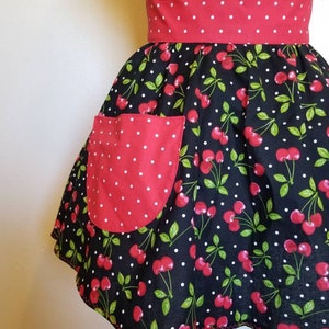 Cherry Kitchen Apron Rockabilly Sexy Apron image 9