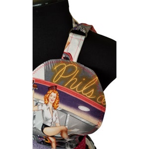 Retro Diner Tabliers pour femmes Pin Up Girl Tablier vintage Hotrod Drive In Apron image 6