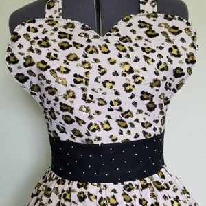 Pink Leopard Print Baking Apron Animal Print Apron With Pockets Pinup Apron Gift for Women image 5