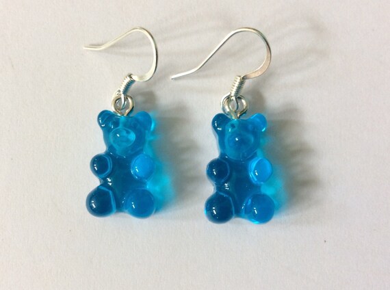Blue Gummy Bear Earrings