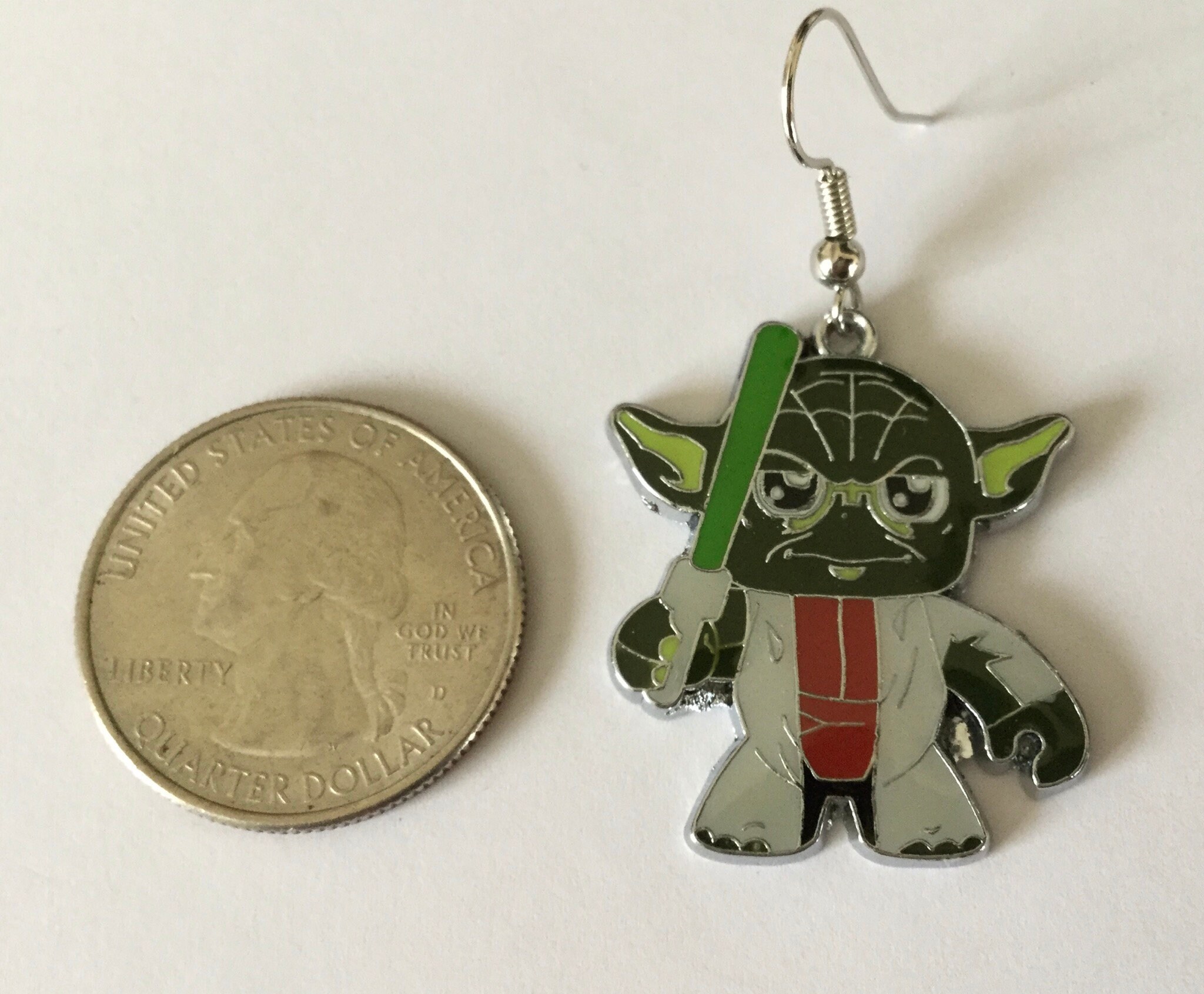 Baby Yoda Earrings. Star Wars Earrings. YODA Earrings. Galaxy Etsy
