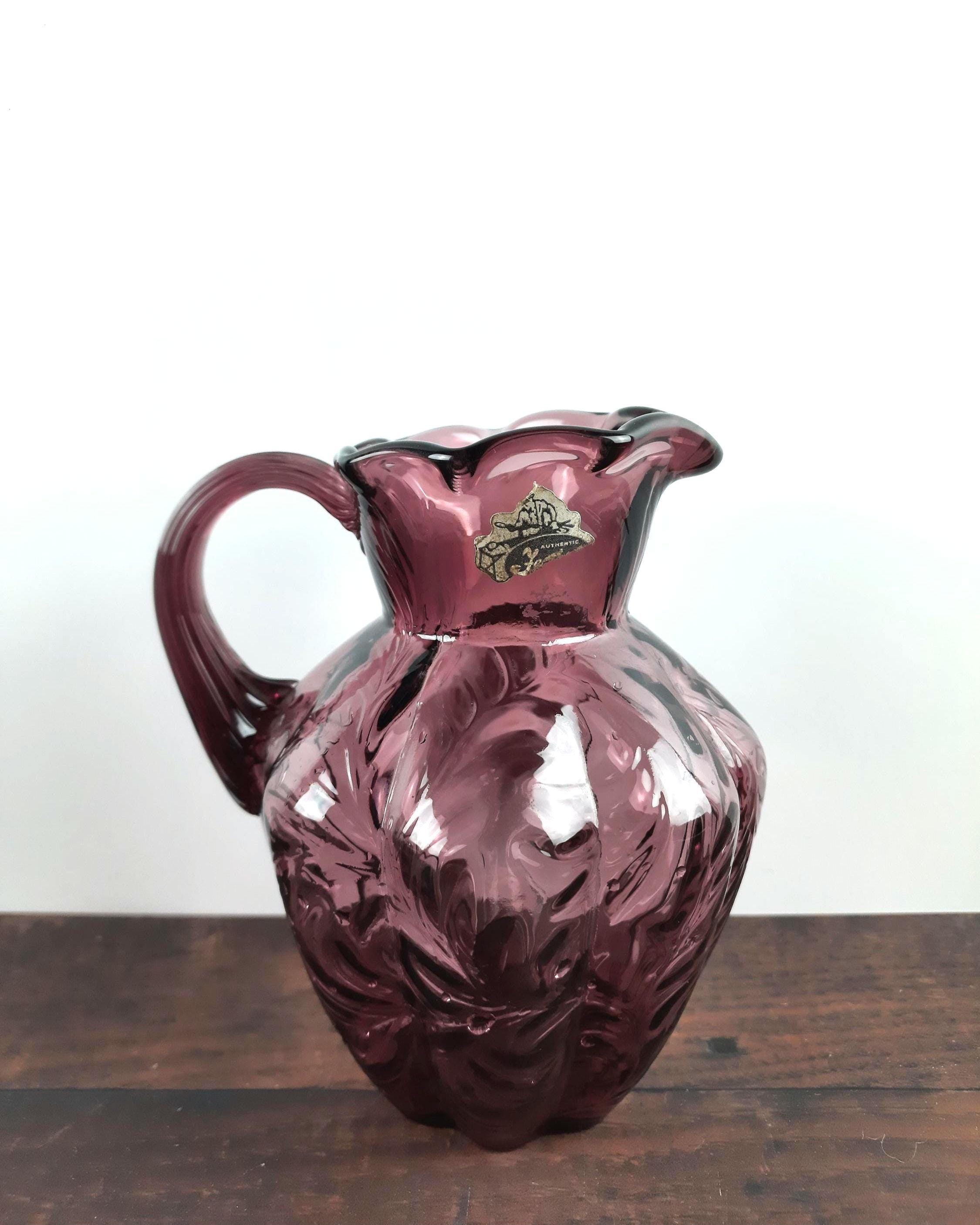 Fenton Plum Pitcher - Etsy