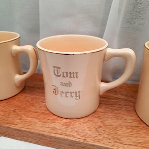 Mid-Century Tom & Jerry Mugs, Four