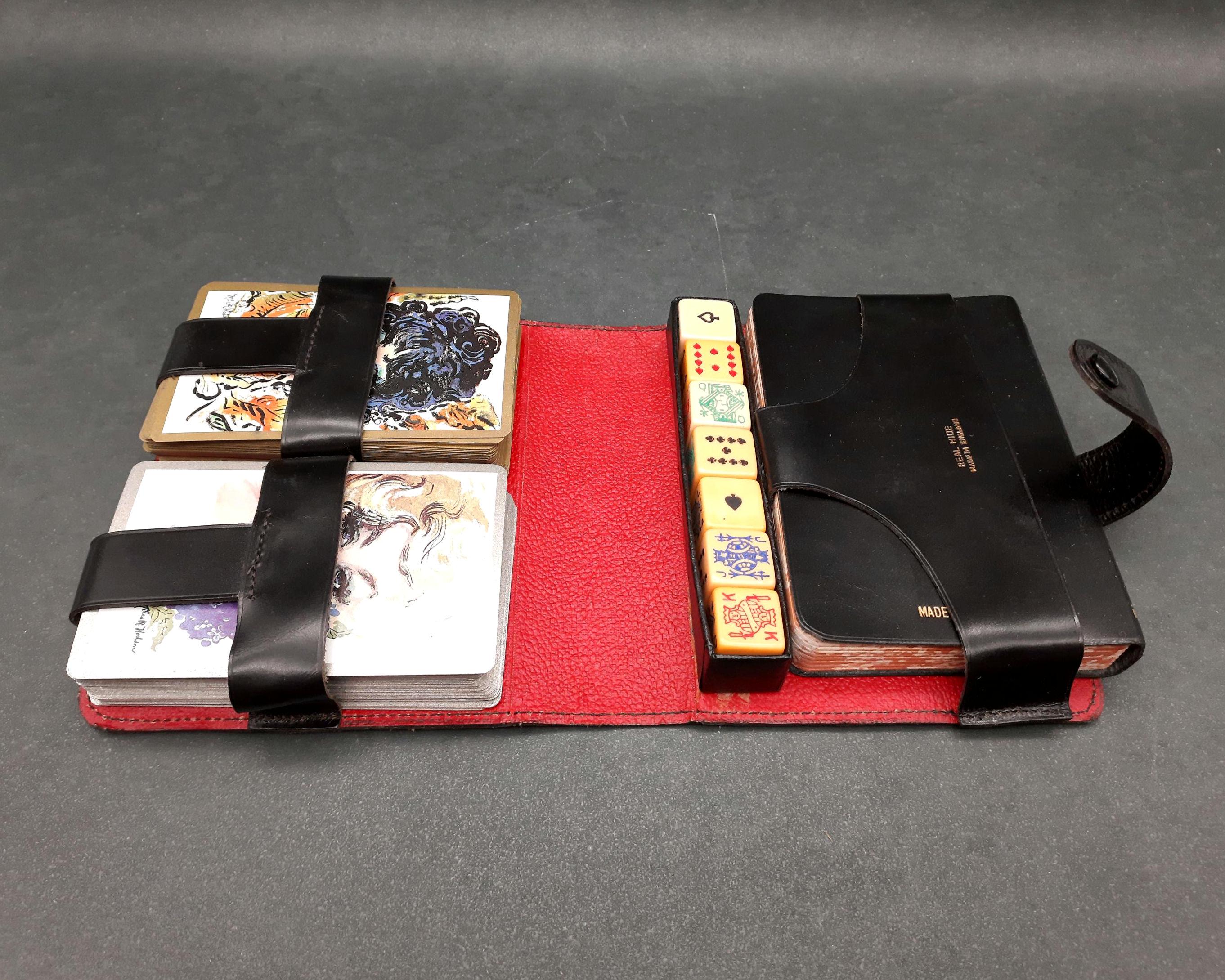 Vintage Set of Poker Dice in Leather Case - Etsy