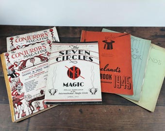 Sammlung von Vintage Magier Zeitschriften: The Seven Circles, Conjerer's Magazine, Irlands Jahrbücher