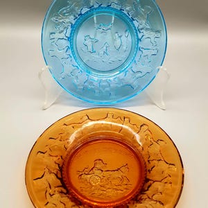Vintage Tiara Glass Nursery Rhyme Plate, 6.5&quot;