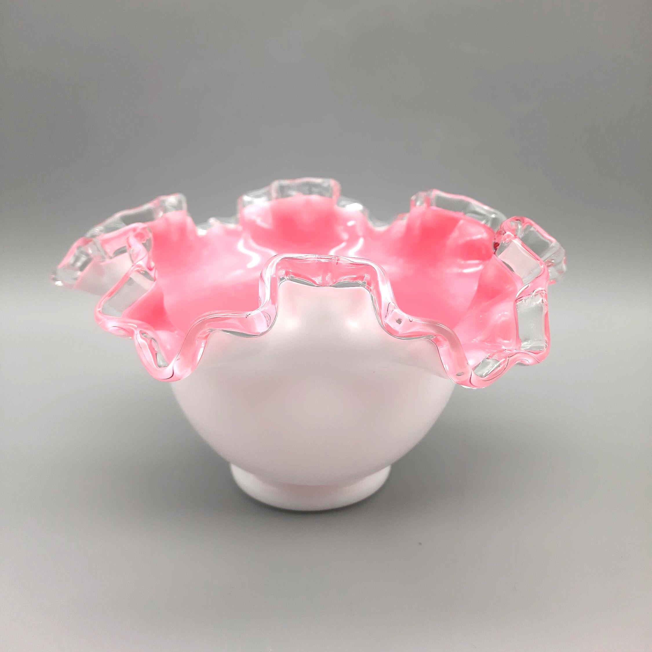 Pink Fenton Bowl - Etsy