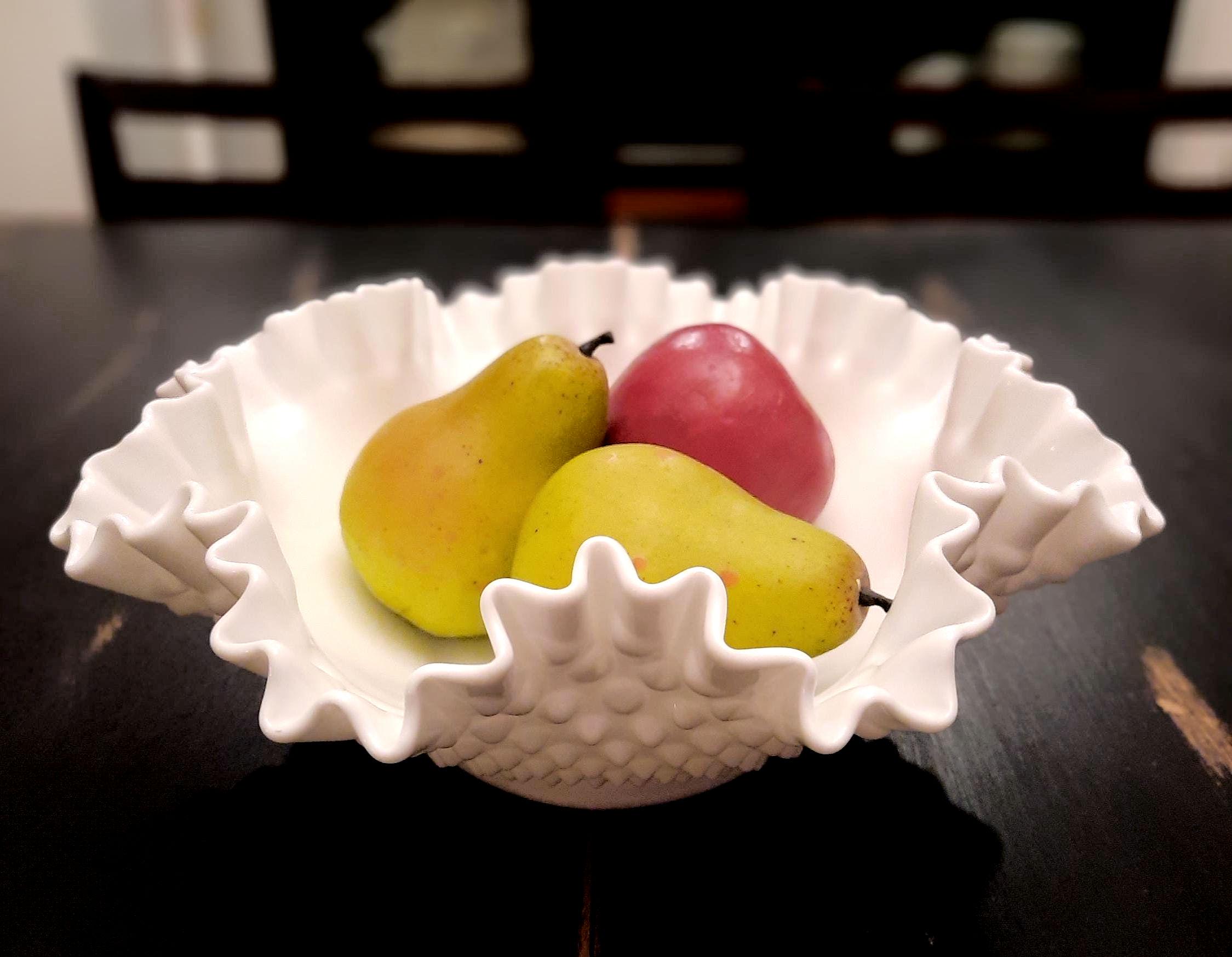 フェントン Fenton ミルクガラス フリル ラージ ボウル フルーツ