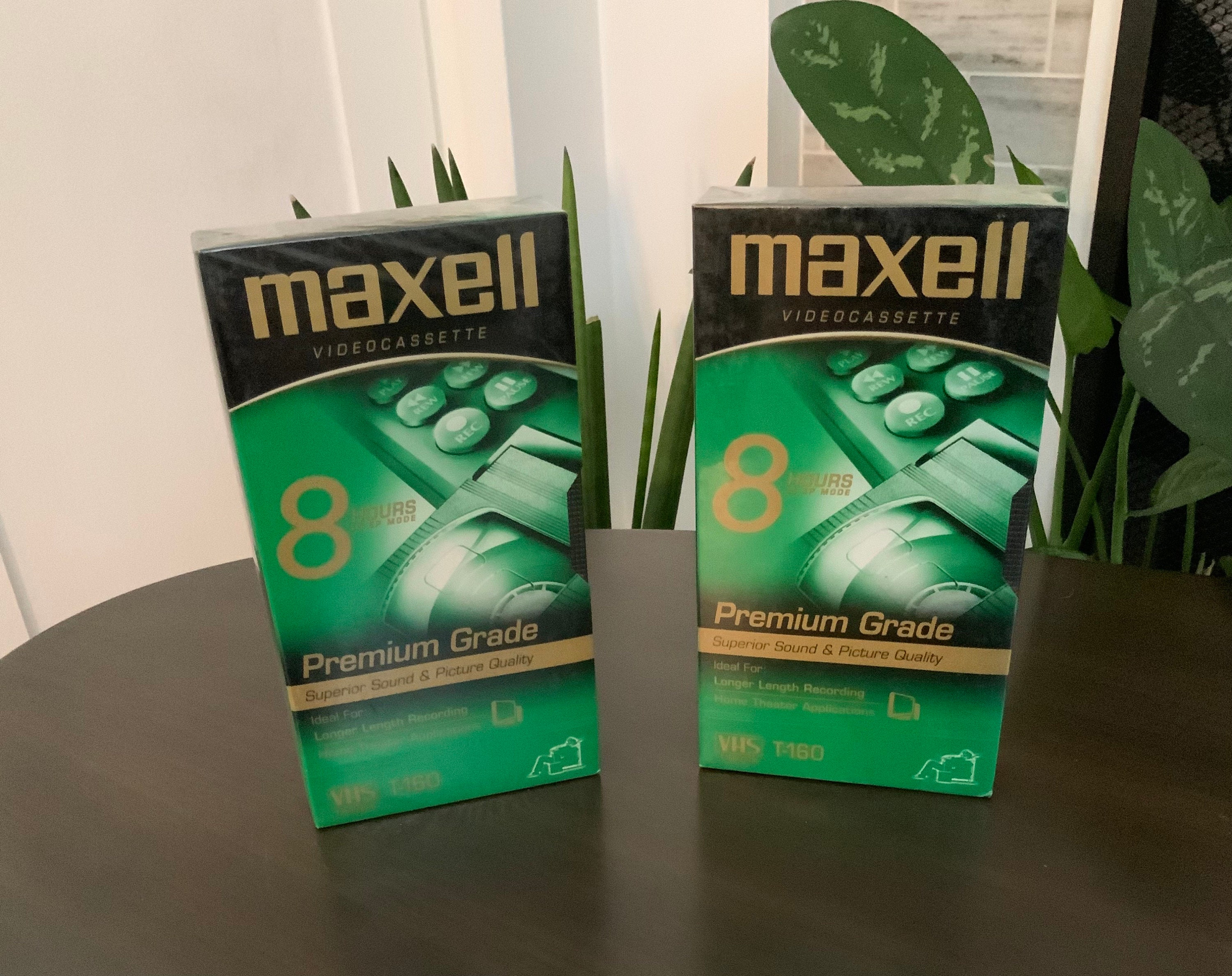 Maxell 214150 T120GX/8PK VHS Cassette Standard Grade T-120 8 Pack 6 Hour 