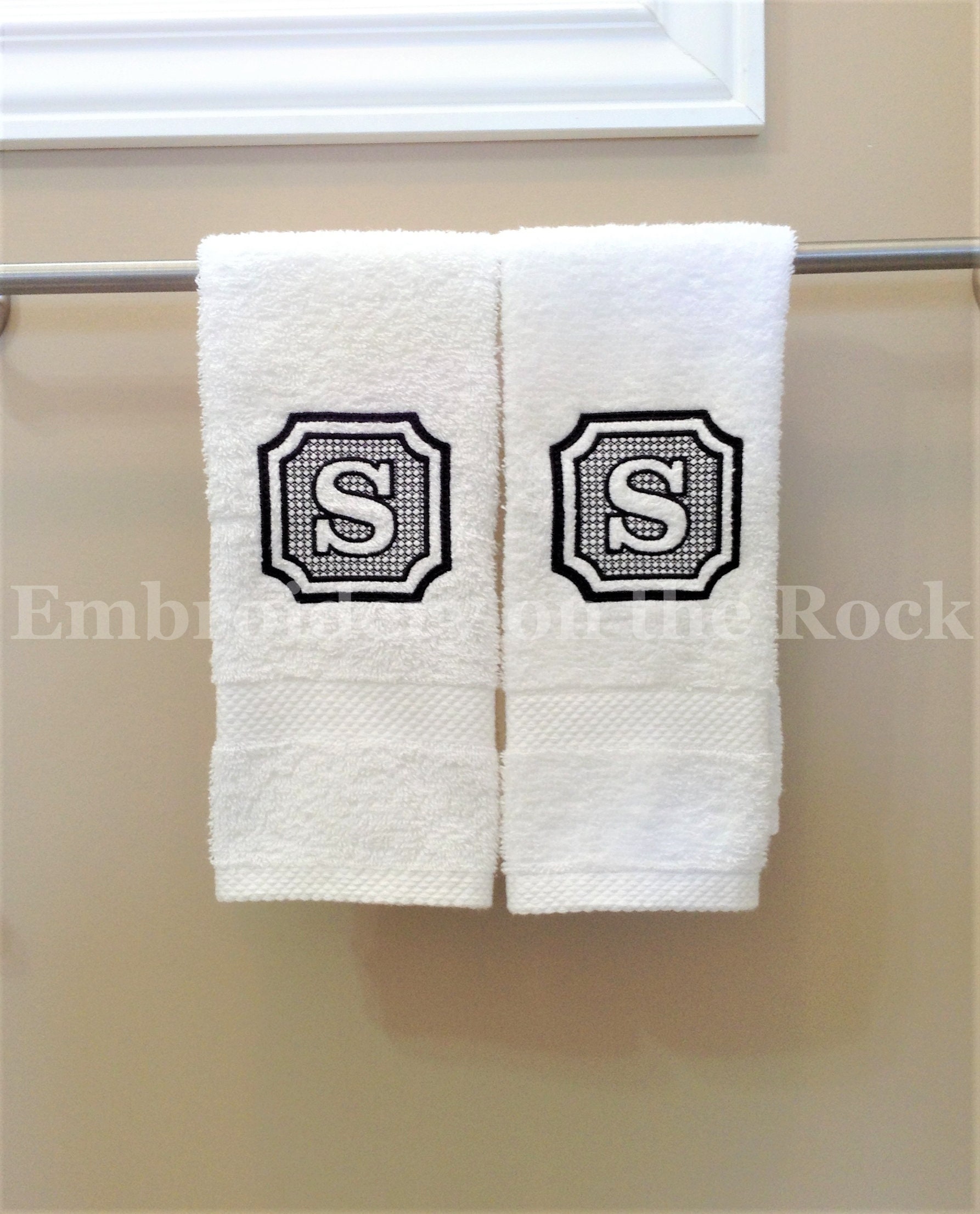 Embroidered hand towels personalized monogrammed hand Etsy