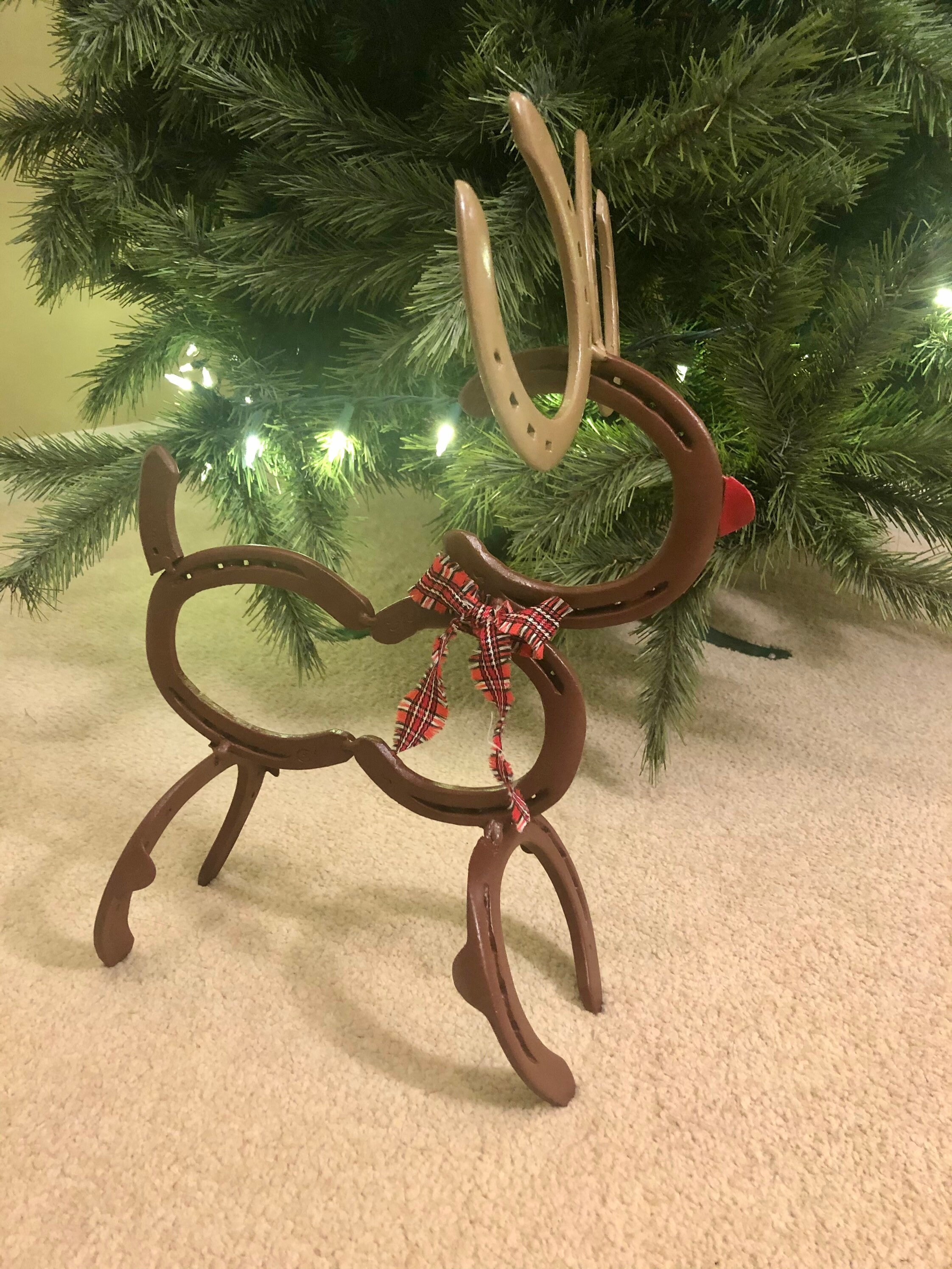 Horseshoe Reindeer Etsy