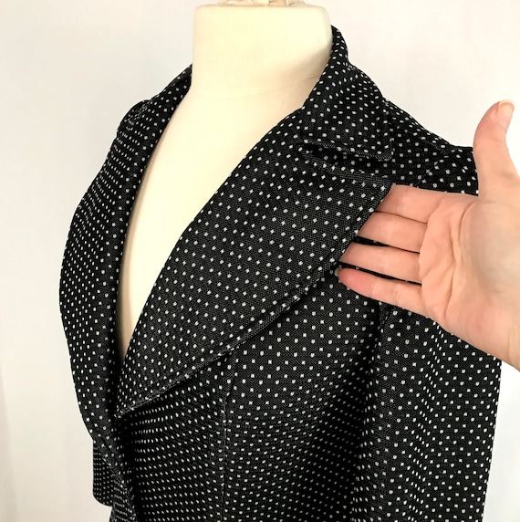 Vintage 60's 70's Swiss Dot Womens Fitted Blazer,… - image 7