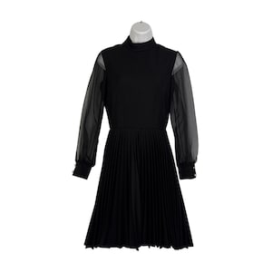 Pleated Black Dress - Etsy