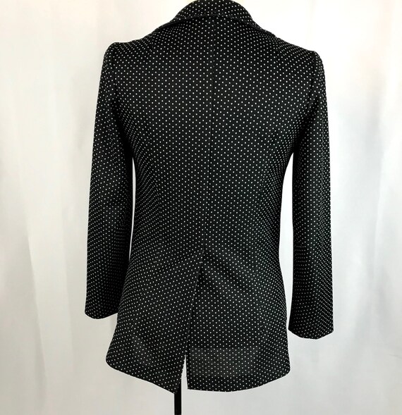 Vintage 60's 70's Swiss Dot Womens Fitted Blazer,… - image 4