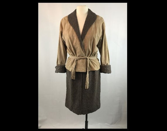 Vintage Bonnie Cashin Leather Jacket and Skirt Set