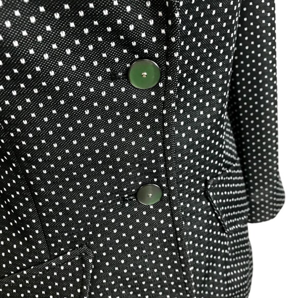 Vintage 60's 70's Swiss Dot Womens Fitted Blazer,… - image 6