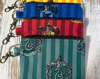 Wizard Inspired Themed Handmade Cotton Zipper Coin Purses