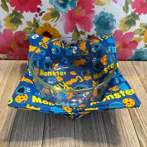 Blue Cookie Monster Bowl Cozy