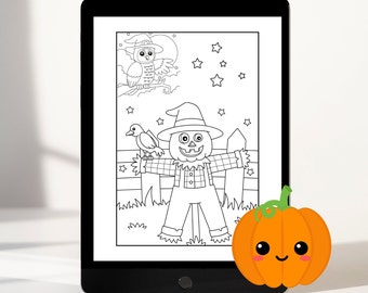 Halloween Coloring Page- PDF- Instant download