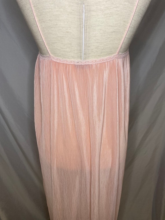 80s Miss Elaine long pink nightgown | vintage Mis… - image 7