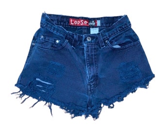 Vintage 1990s LEVIS Silvertab Baggy Jean SHORTS Size 27 Small