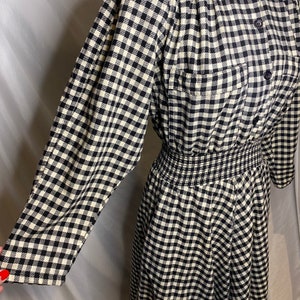 Vintage 80s Buffalo Plaid Flannel Dress | Carol Anderson image 5