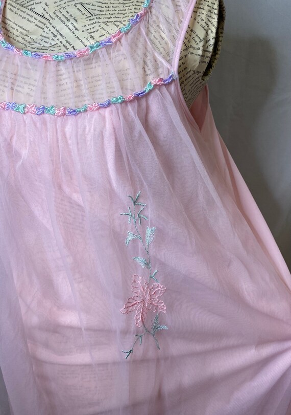 70s Gaymode sheer pink nightgown | vintage gaymod… - image 5