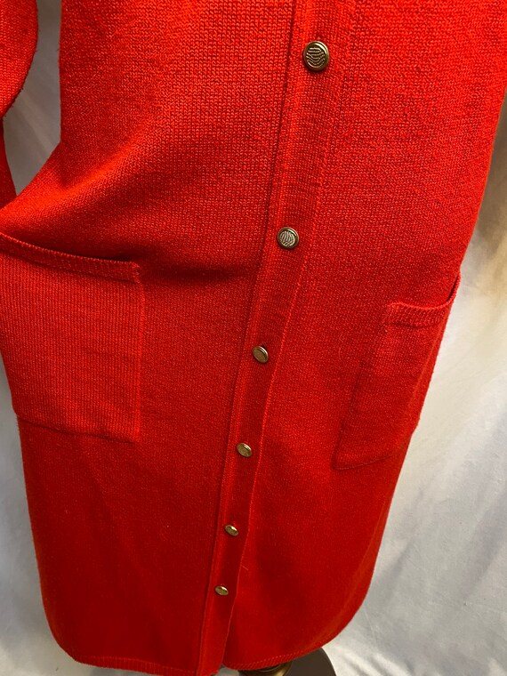 80s Vivanti bright red sweater dress | vintage Vi… - image 7