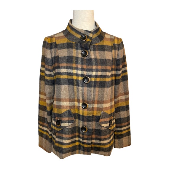 80s Elliott Lauren plaid wool blend jacket | vint… - image 2