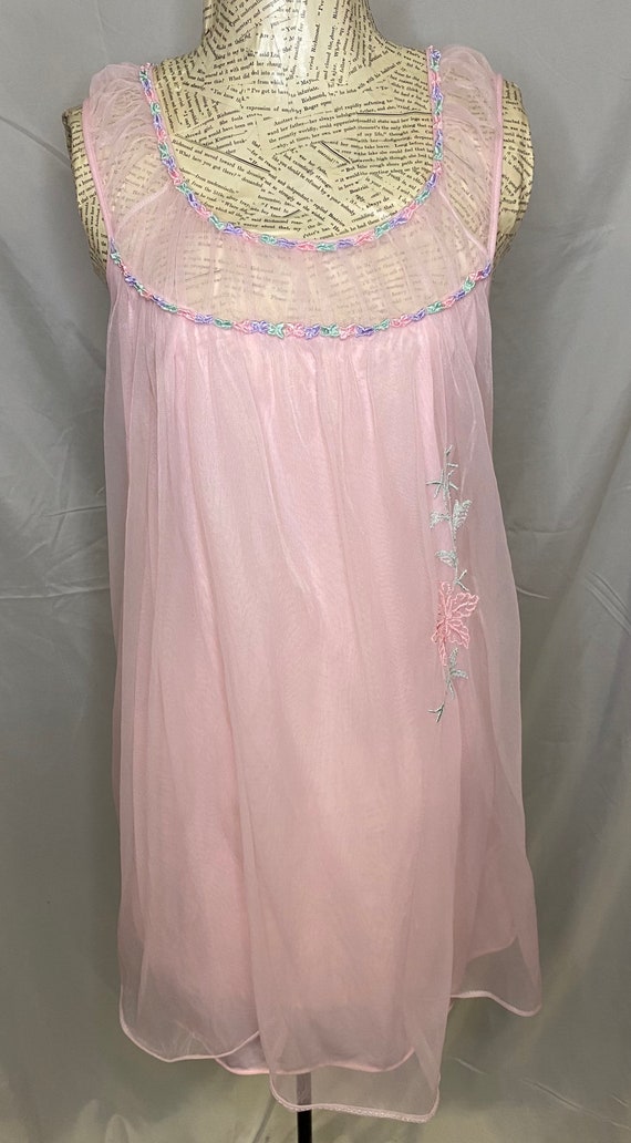 70s Gaymode sheer pink nightgown | vintage gaymod… - image 2
